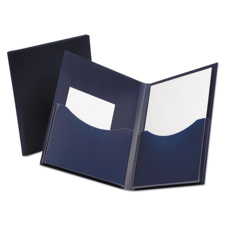 Oxford Two Pocket File Folder, Navy 57455